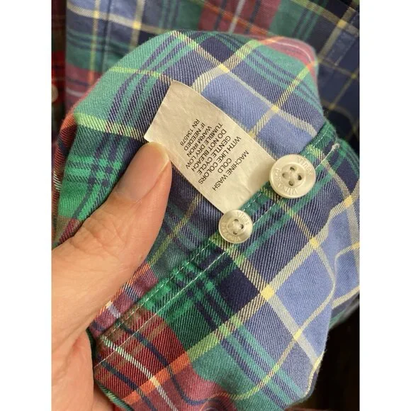Vineyard Vines Men's Multi Color Plaid Cotton Dress Shirt Xl $178 - Picture 10 of 12